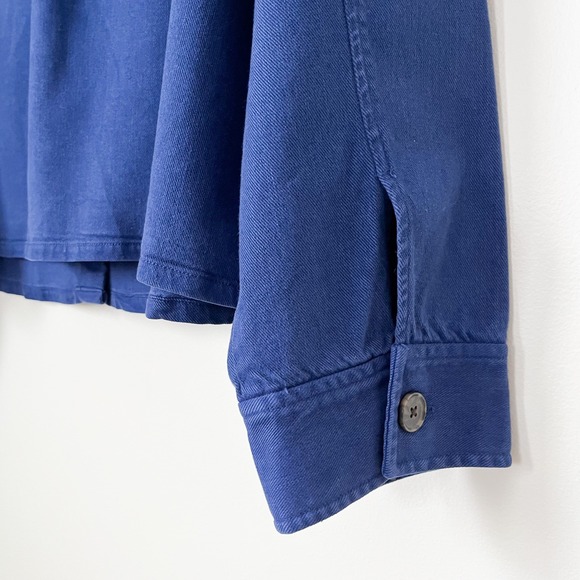 J.Crew Cargo Cropped Shirt Jacket Chino Blue Womens 18 - Picture 8 of 14
